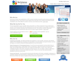 biosciencewriters.com screenshot
