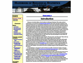 biostathandbook.com screenshot