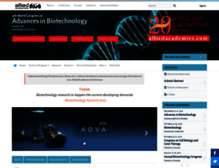 biotechnology.alliedacademies.com screenshot
