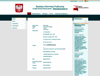 bip.kleszczewo.pl screenshot