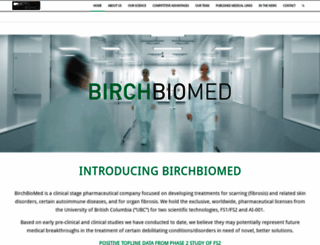 birchbiomed.ca screenshot