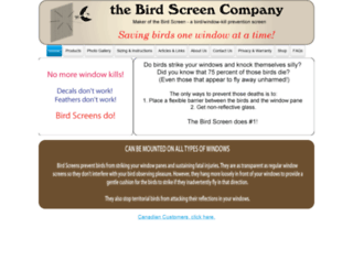 birdscreen.com screenshot