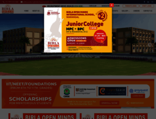 birlaopenmindswarangal.com screenshot
