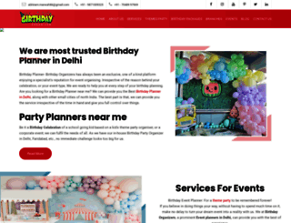 birthdayorganizers.com screenshot