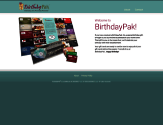 birthdaypak.com screenshot