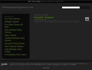 birthdaypartygames.com screenshot