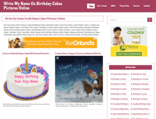 birthdaywishnamecakes.com screenshot