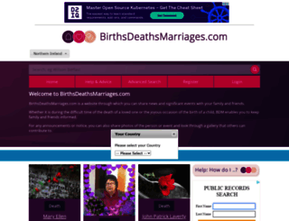 birthsdeathsmarriages.com screenshot