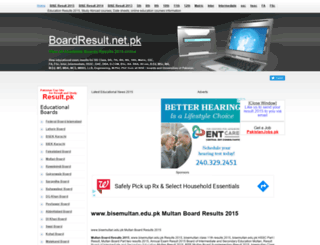 bisemultan.boardresult.pk screenshot