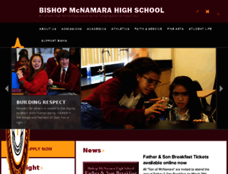 bishopmcnamara.finalsite.com screenshot