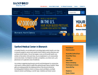 bismarck.sanfordhealth.org screenshot