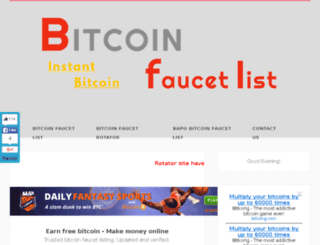 bitcoinfaucetlist.net screenshot