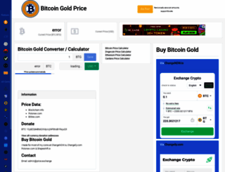 bitcoingold.price.exchange screenshot