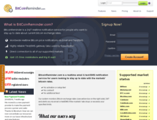 bitcoinreminder.com screenshot