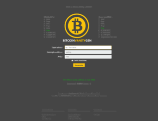 bitcoinvanitygen.com screenshot