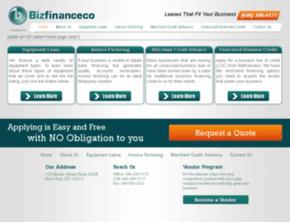 bizfinanceco.com screenshot