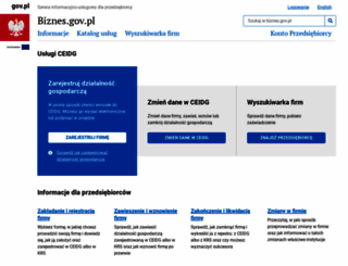 biznes.gov.pl screenshot