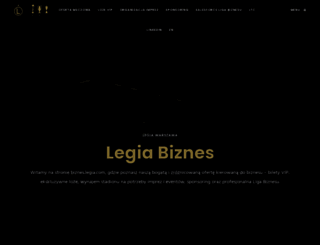 biznes.legia.com screenshot