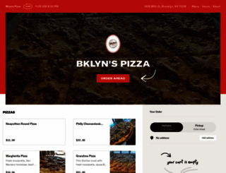 bklynspizzamenu.com screenshot