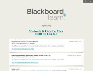 blackboard.alcorn.edu screenshot