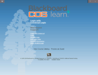 blackboard.cos.edu screenshot