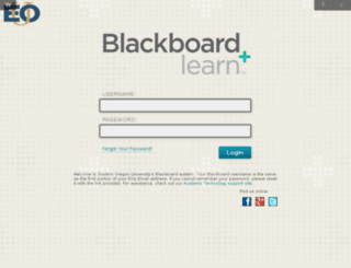 blackboard.eou.edu screenshot