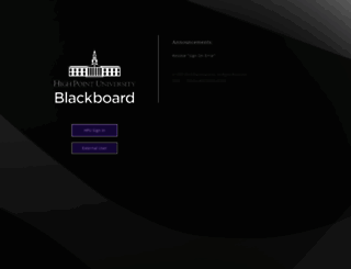 blackboard.highpoint.edu screenshot