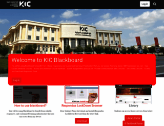 Access blackboard.kic.ac.ae. Blackboard Learn