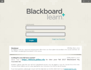 blackboard.philau.edu screenshot