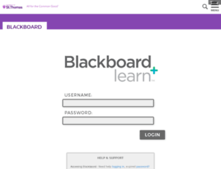 blackboard.stthomas.edu screenshot