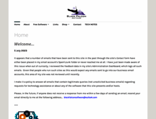 blackfalconsoftware.com screenshot