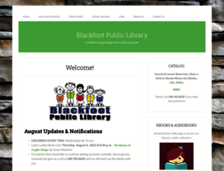 blackfootlibrary.org screenshot