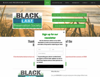 blacklakepreservationsociety.org screenshot