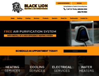 blacklionhvac.com screenshot