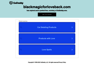 blackmagicforloveback.com screenshot