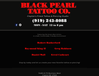 blackpearltattooco.com screenshot