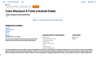 blackpool-fylde-industrial-estate.cylex-uk.co.uk screenshot