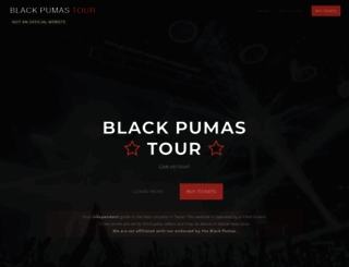 blackpumastour.com screenshot