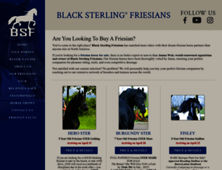 blacksterlingfriesians.com screenshot
