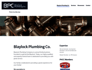 blaylockplumbing.com screenshot