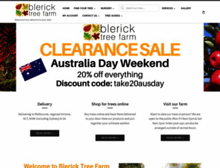blericktreefarm.com.au screenshot
