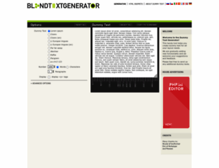 blindtextgenerator.com screenshot