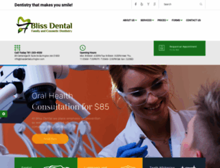 blissdentalburlington.com screenshot