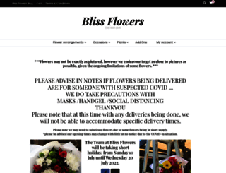 blissflowers.com.au screenshot