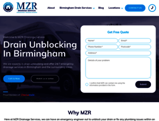 blockeddrainsbirmingham.co.uk screenshot