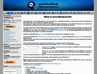 blocklist.de screenshot