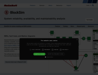 blocksim.reliasoft.com screenshot