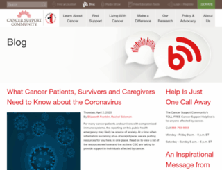 blog.cancersupportcommunity.org screenshot