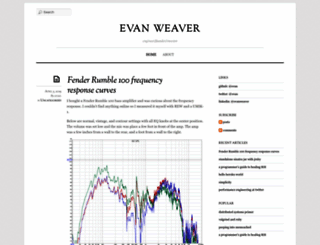 blog.evanweaver.com screenshot