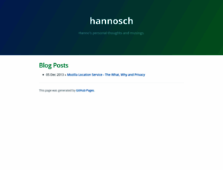 blog.hannosch.eu screenshot